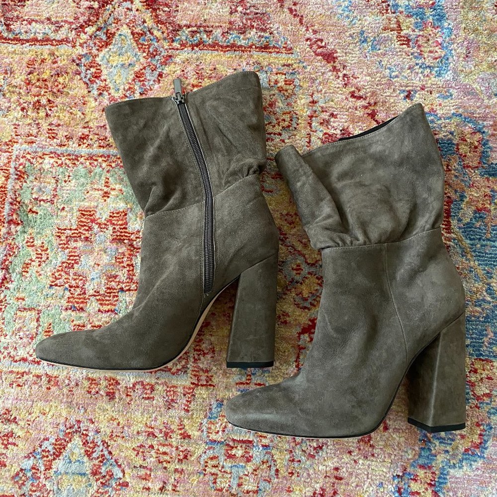 Grey Slouchy Boots